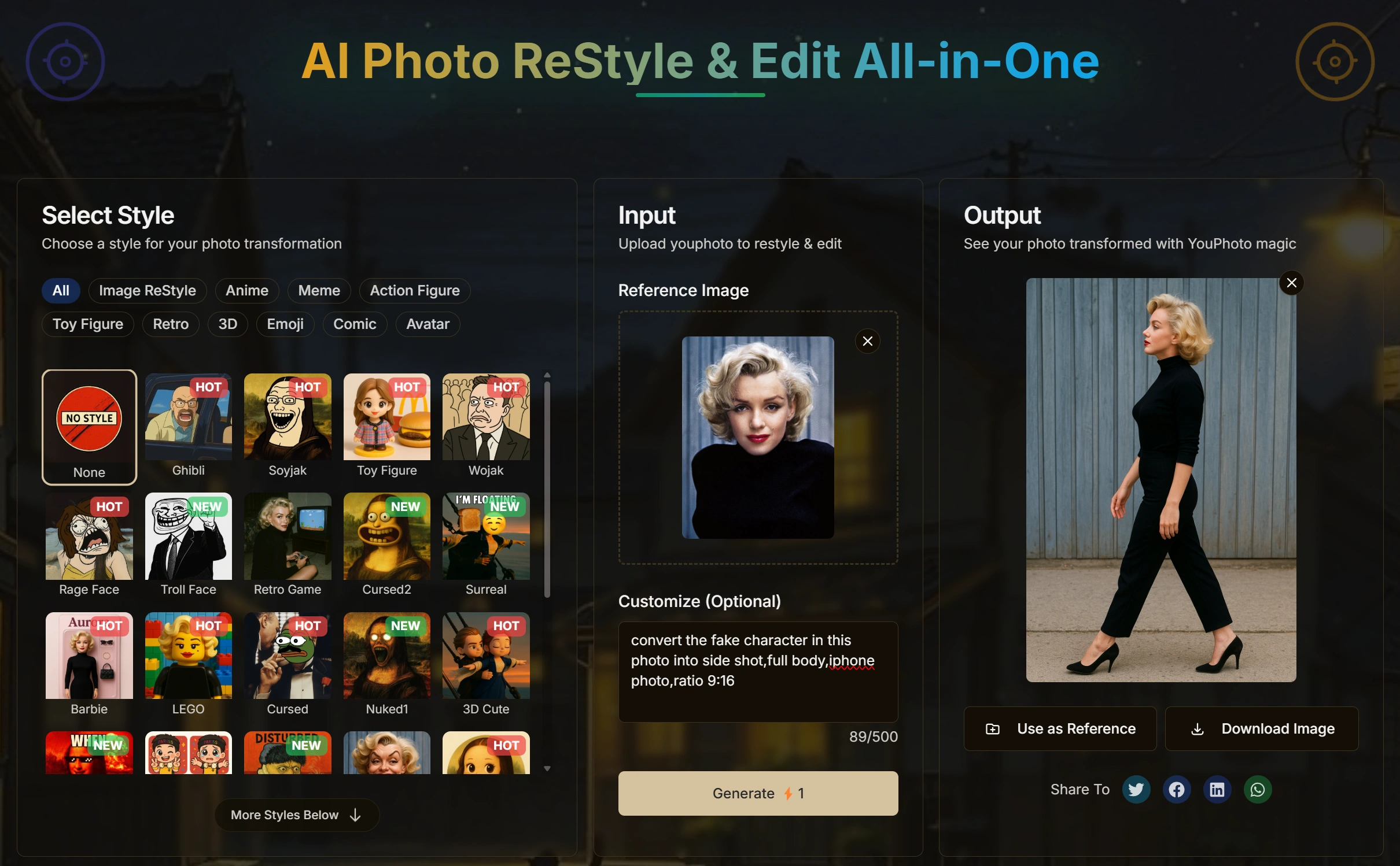 YouPhoto AI Side Shots