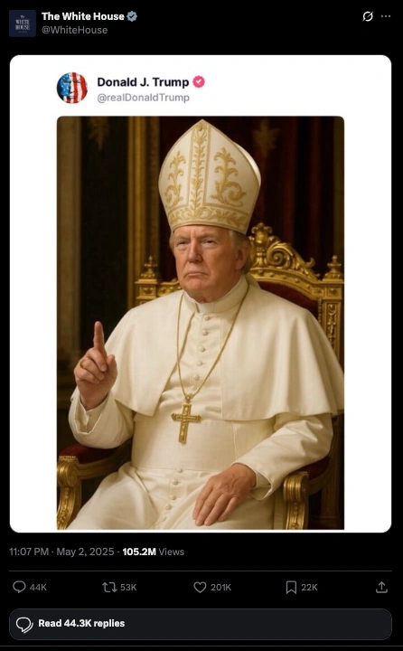 Trump’s AI Pope Post